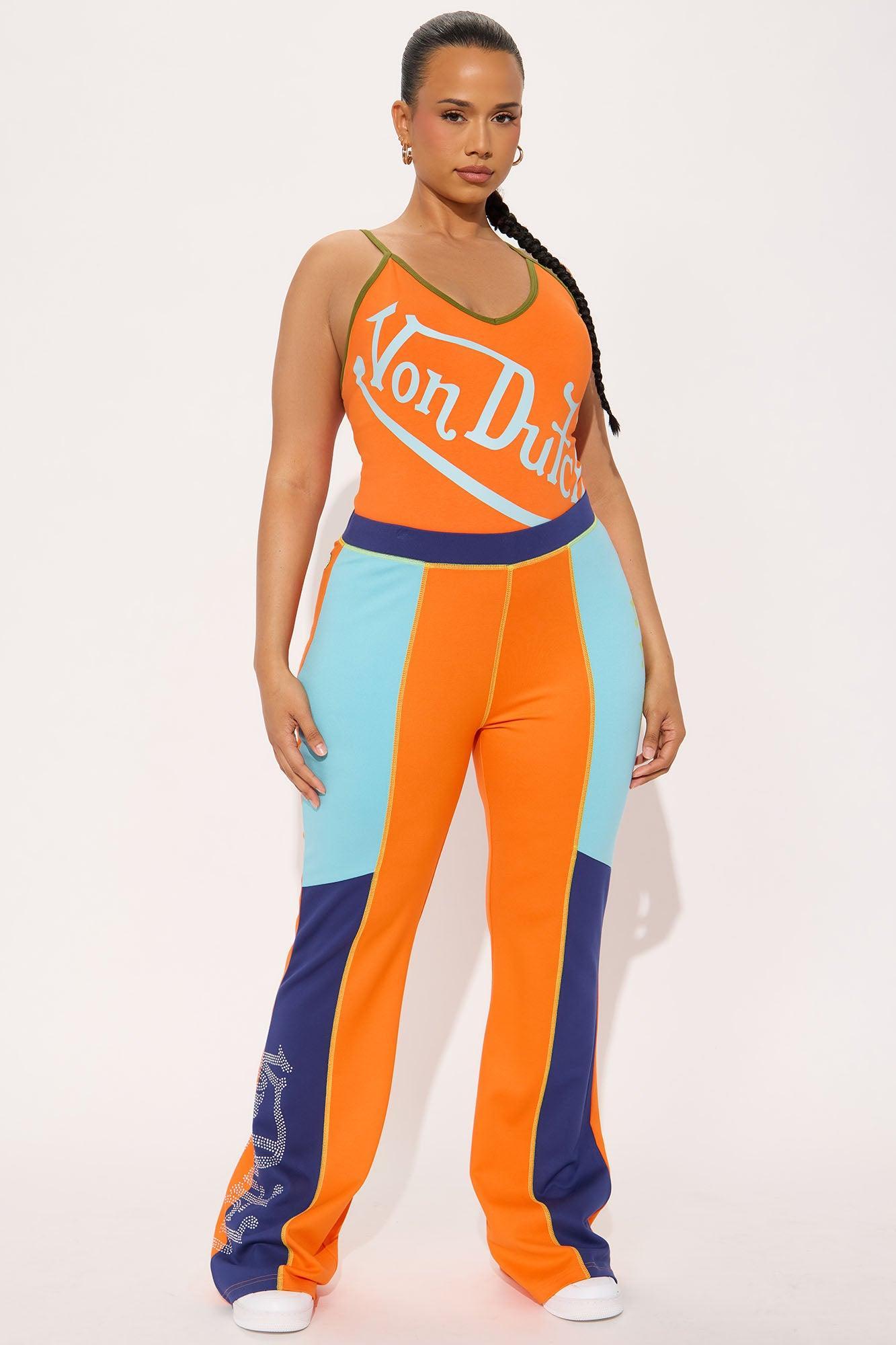 Von Dutch Crossover Bodysuit - Orange/combo Product Image