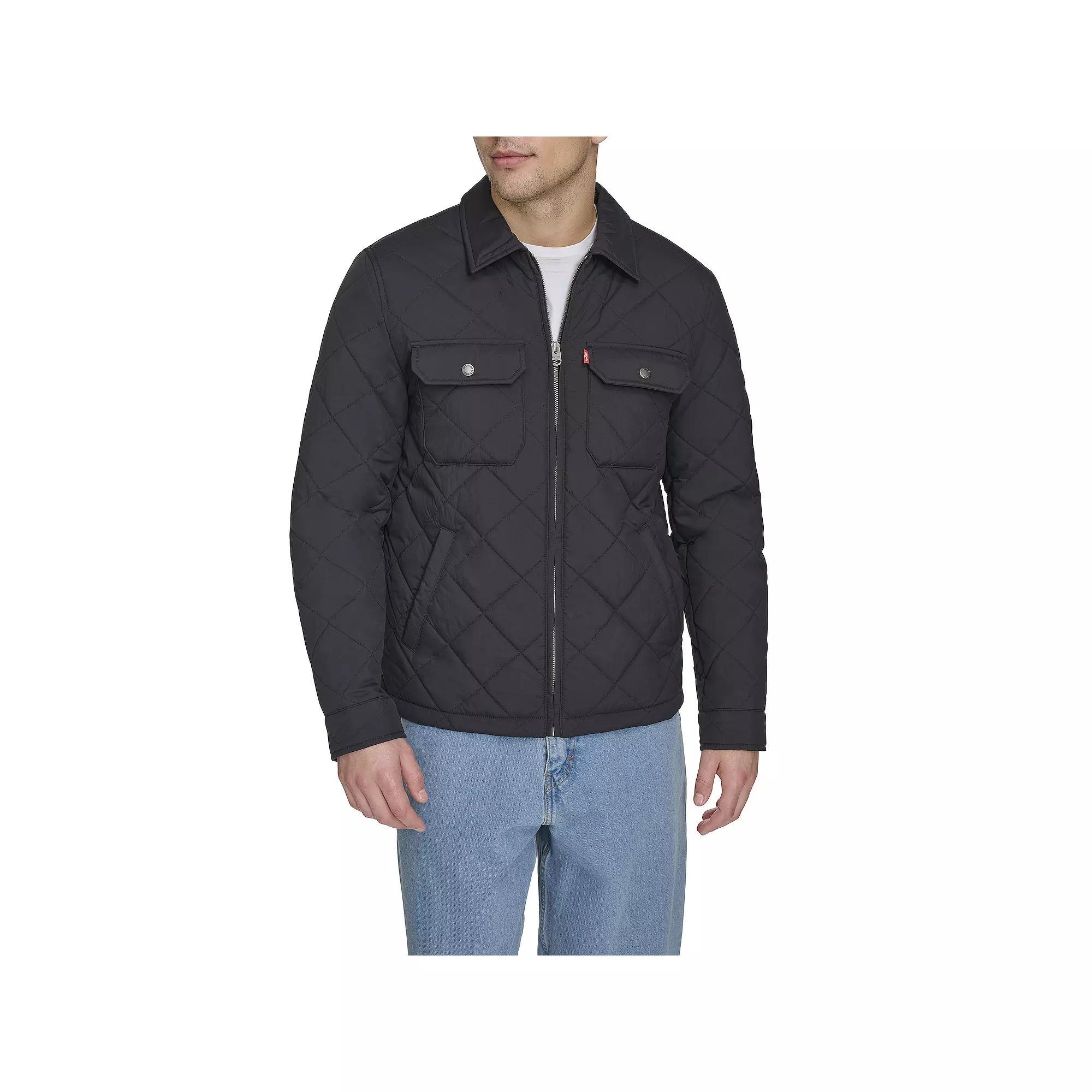 Mens Levis Quilted Jacket with Laydown Collar Product Image