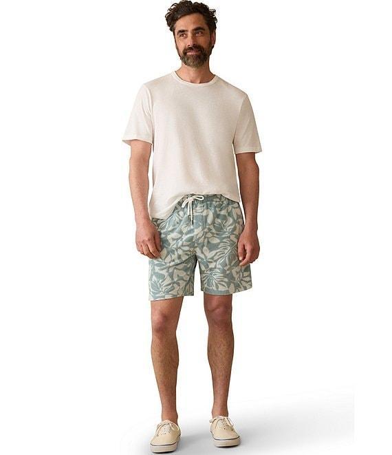 Faherty Cabana Towel Terry Foliage Print 7.5#double; Inseam Sweatshorts Product Image