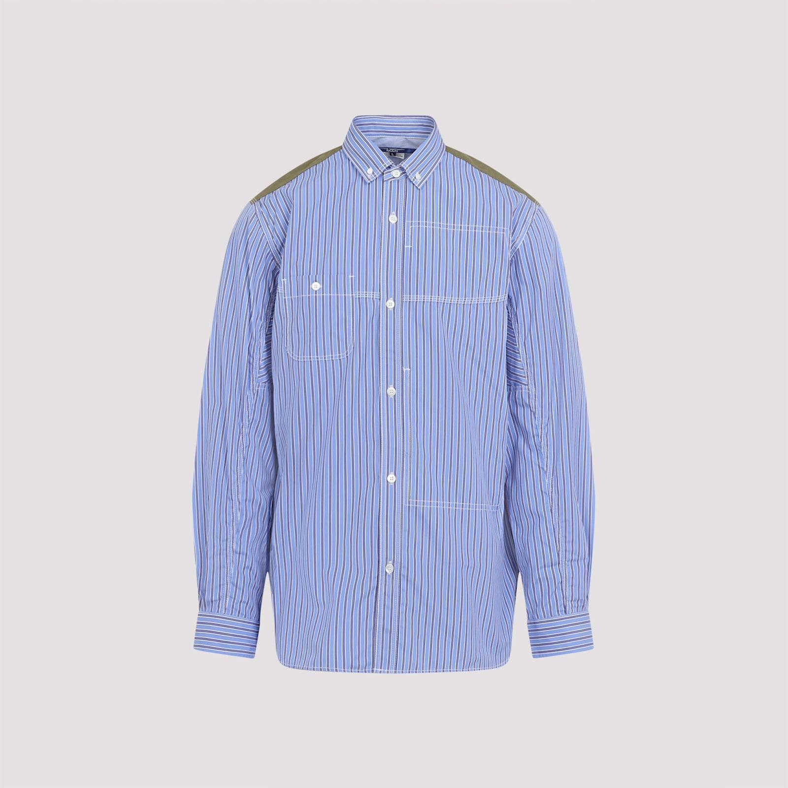 JUNYA WATANABE Striped Pattern Panelled Shirt In Multicolour Product Image