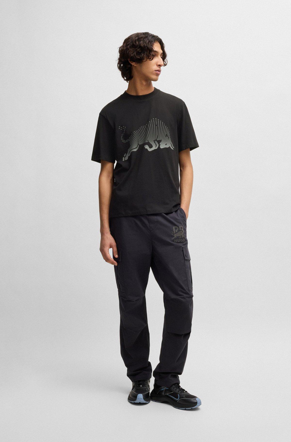 HUGO x RB cotton-jersey T-shirt with degradé bull graphic Product Image