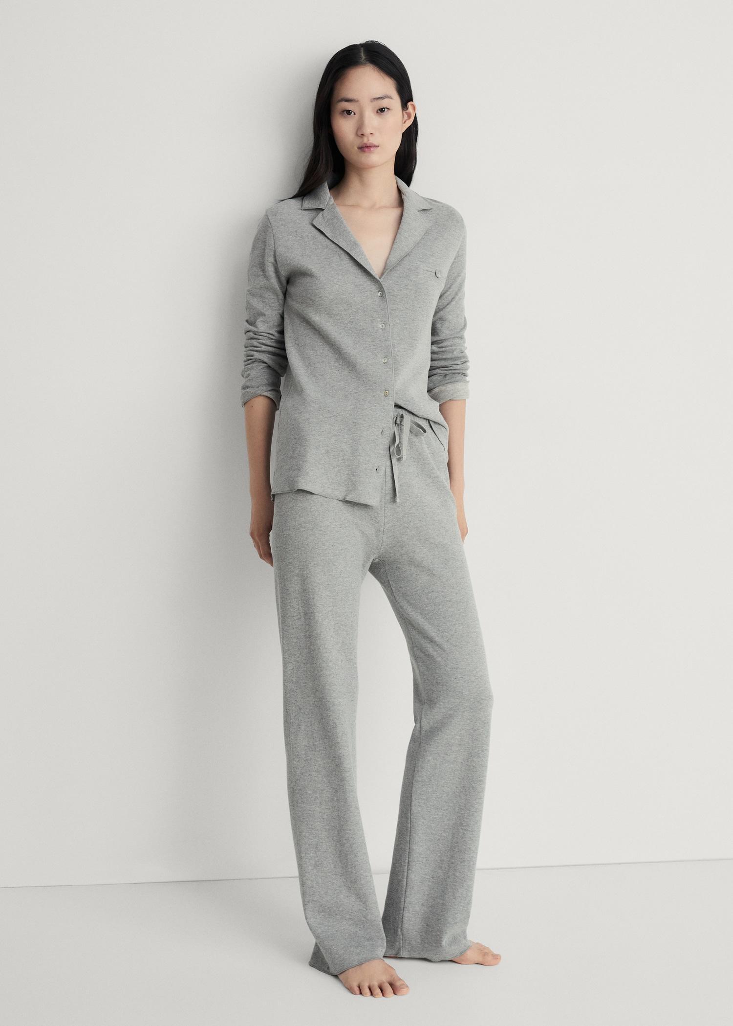 Double-face cotton pants - Women | MANGO USA Product Image