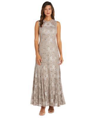 Women's R&M Richards Mermaid Lace Gown, Size: 16, Cadet Product Image
