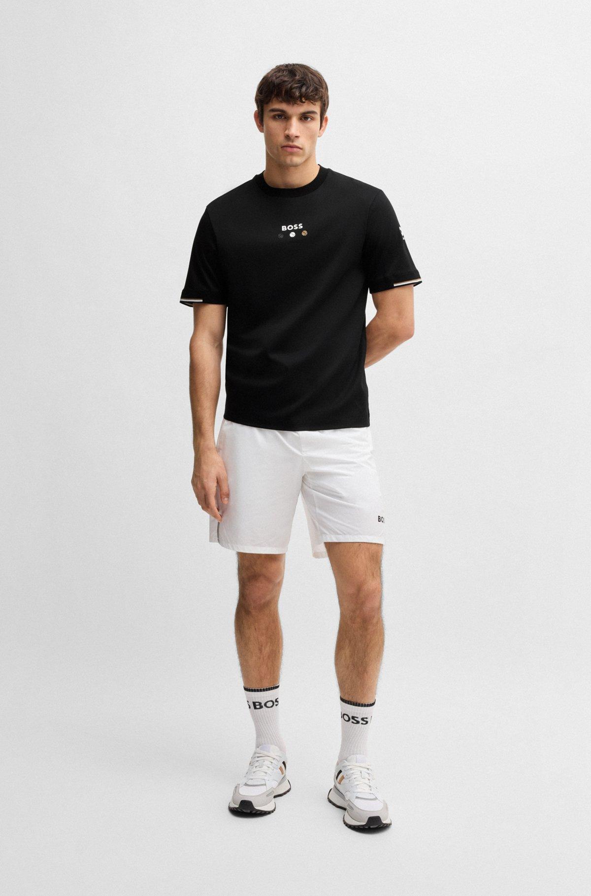 Pima-cotton T-shirt with tennis ball graphics Product Image