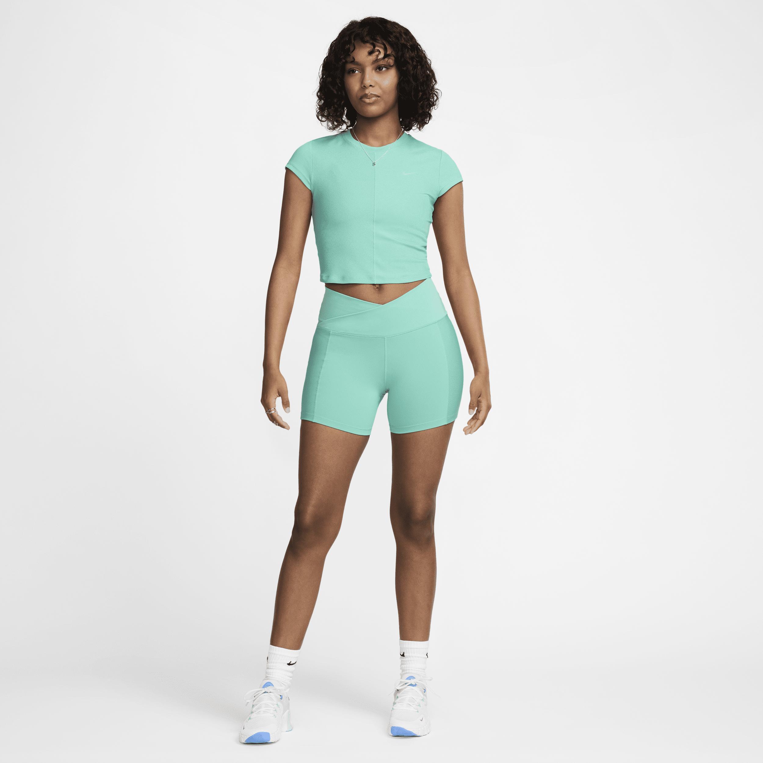 Nike One Fitted Rib Women's Dri-FIT Short-Sleeve Cropped Top Product Image