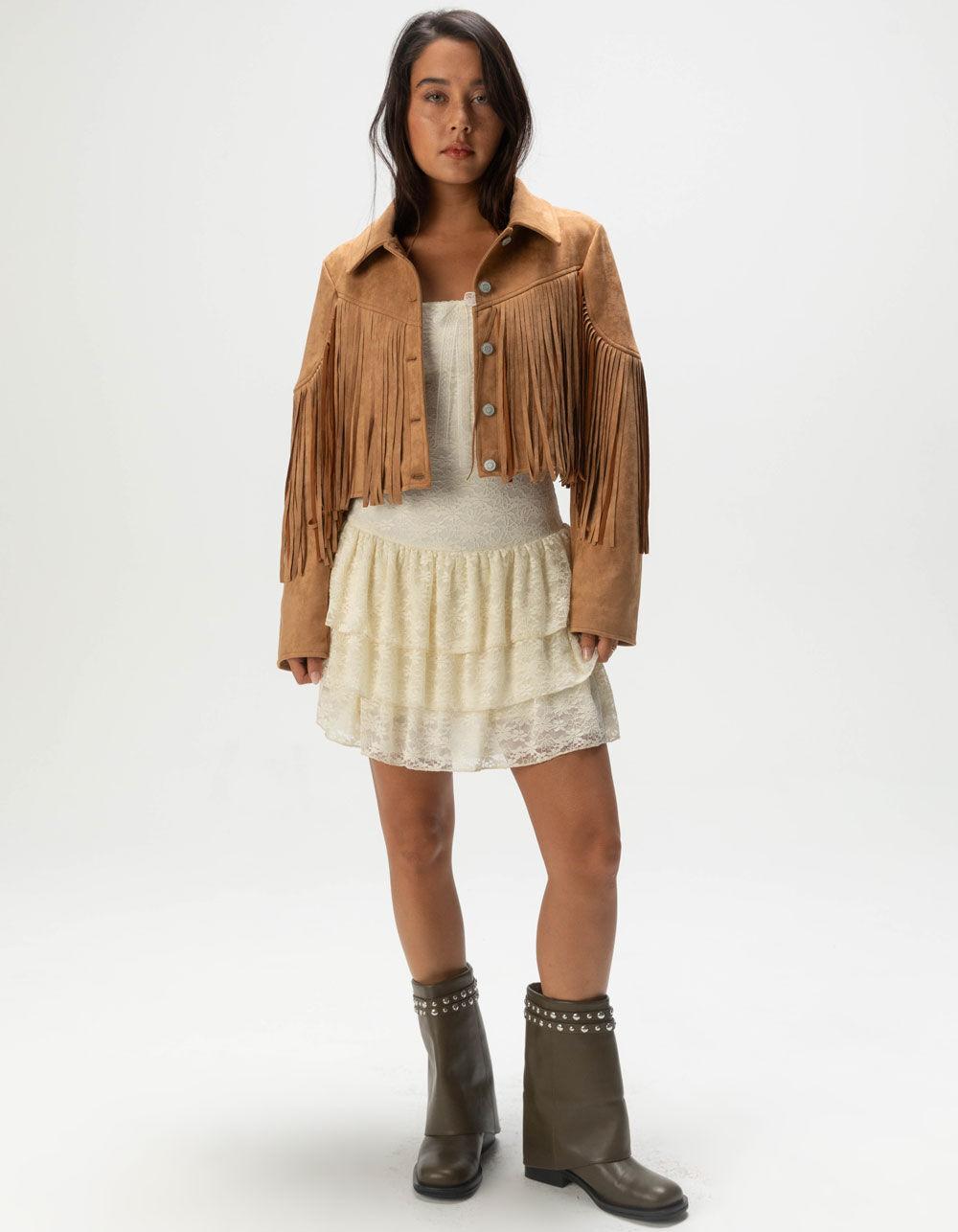 WEST OF MELROSE Fringe Womens Jacket Product Image