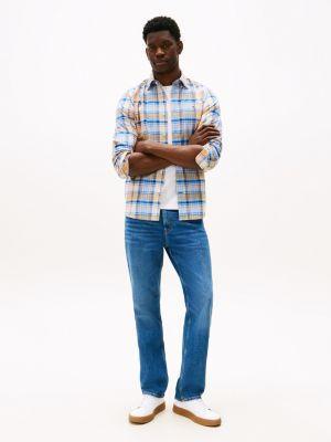 Regular Fit Madras Stretch Oxford Shirt Product Image