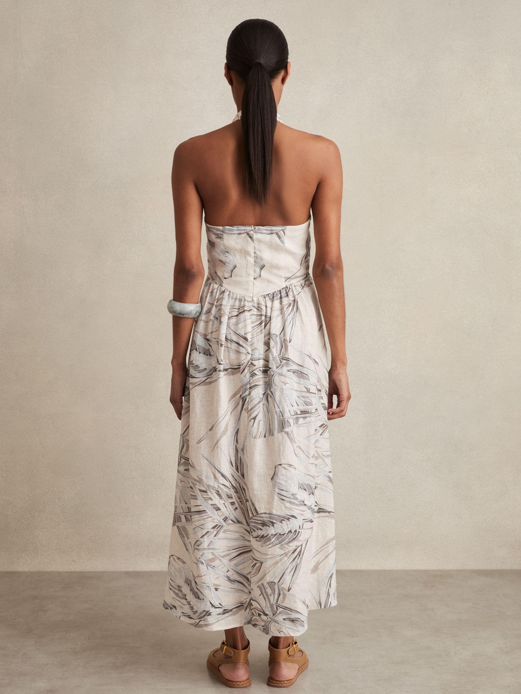 Petite Wide-Leg Chambray Drawstring Trousers in Mid Blue Product Image