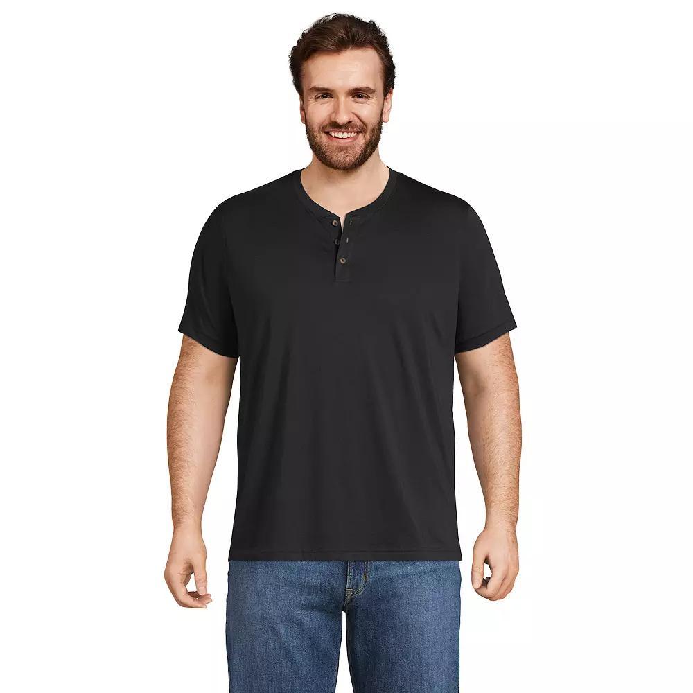 Big & Tall Lands End Supima Cotton Henley Tee, Mens Product Image