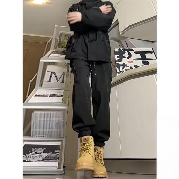 Mid Rise Plain Harem Cargo Pants Product Image