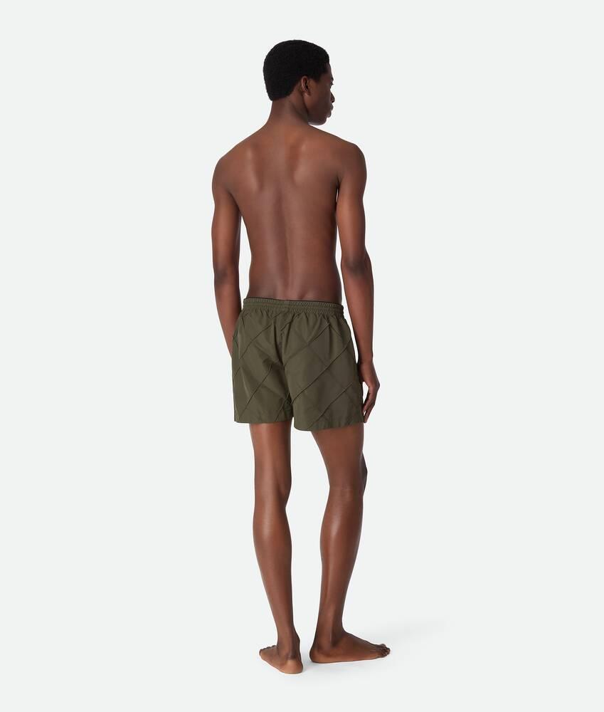 Men's Nylon Intrecciato Pattern Swim Shorts in Camo Product Image