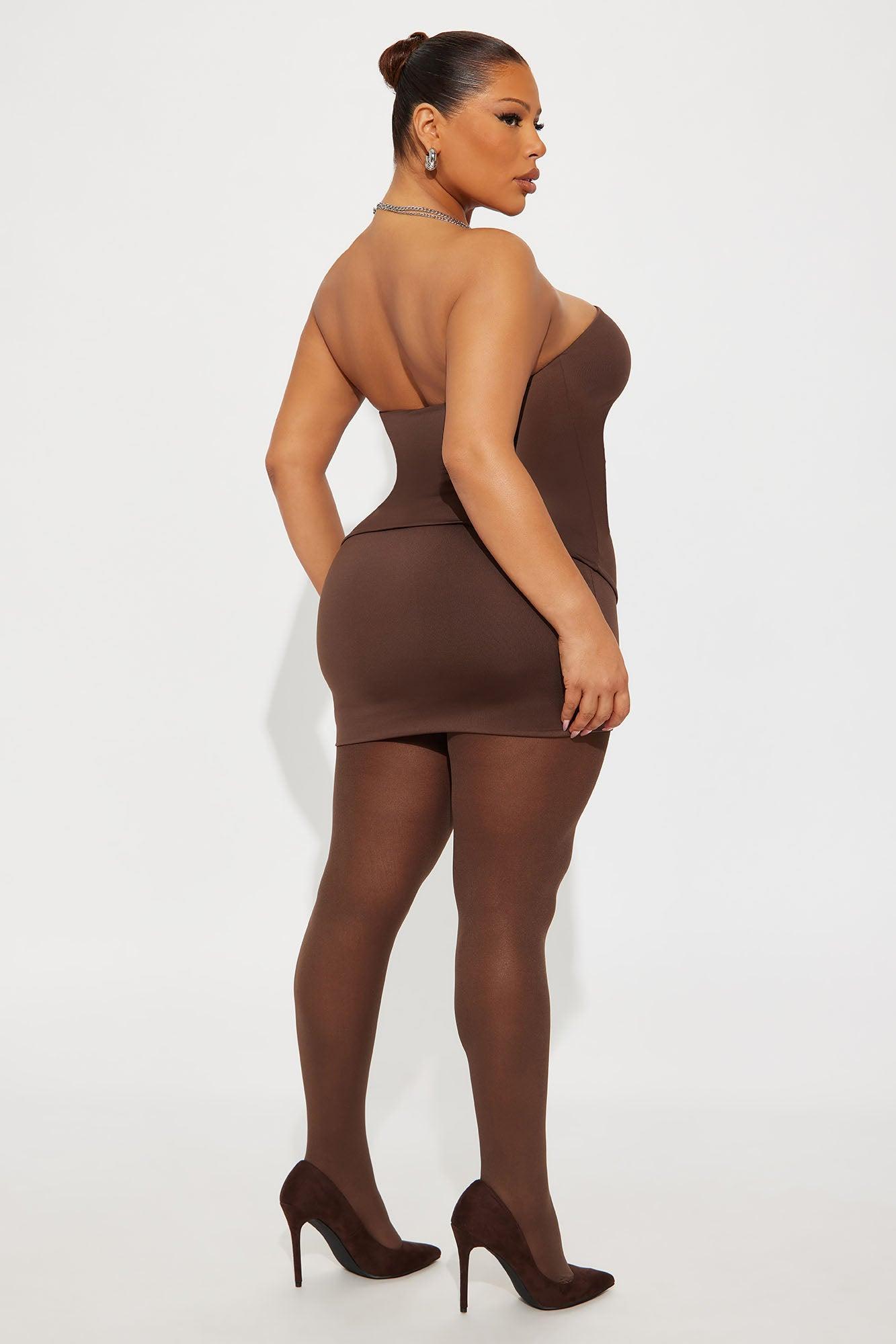 Contour Double Lined Tube Top - Chocolate Product Image