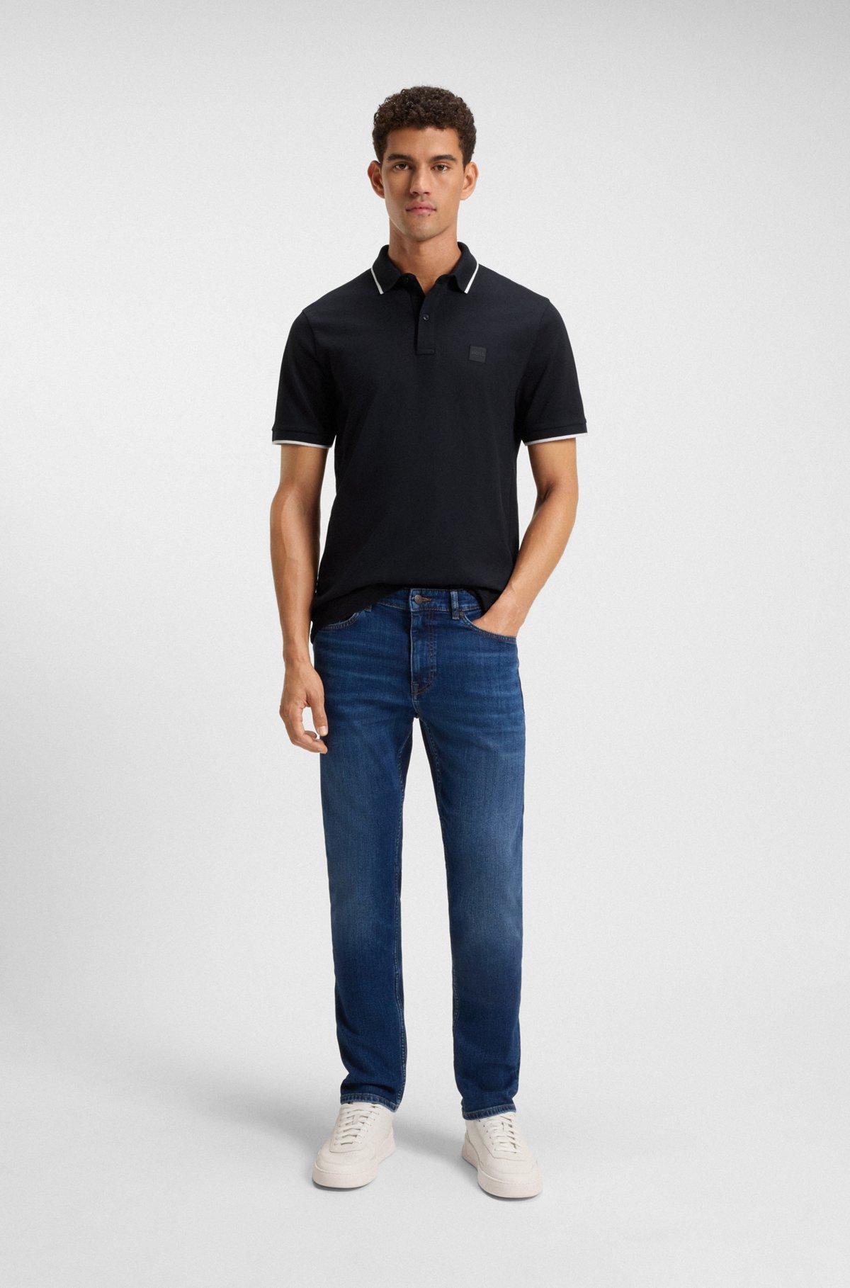 Slim-fit polo shirt in stretch-cotton piqué Product Image