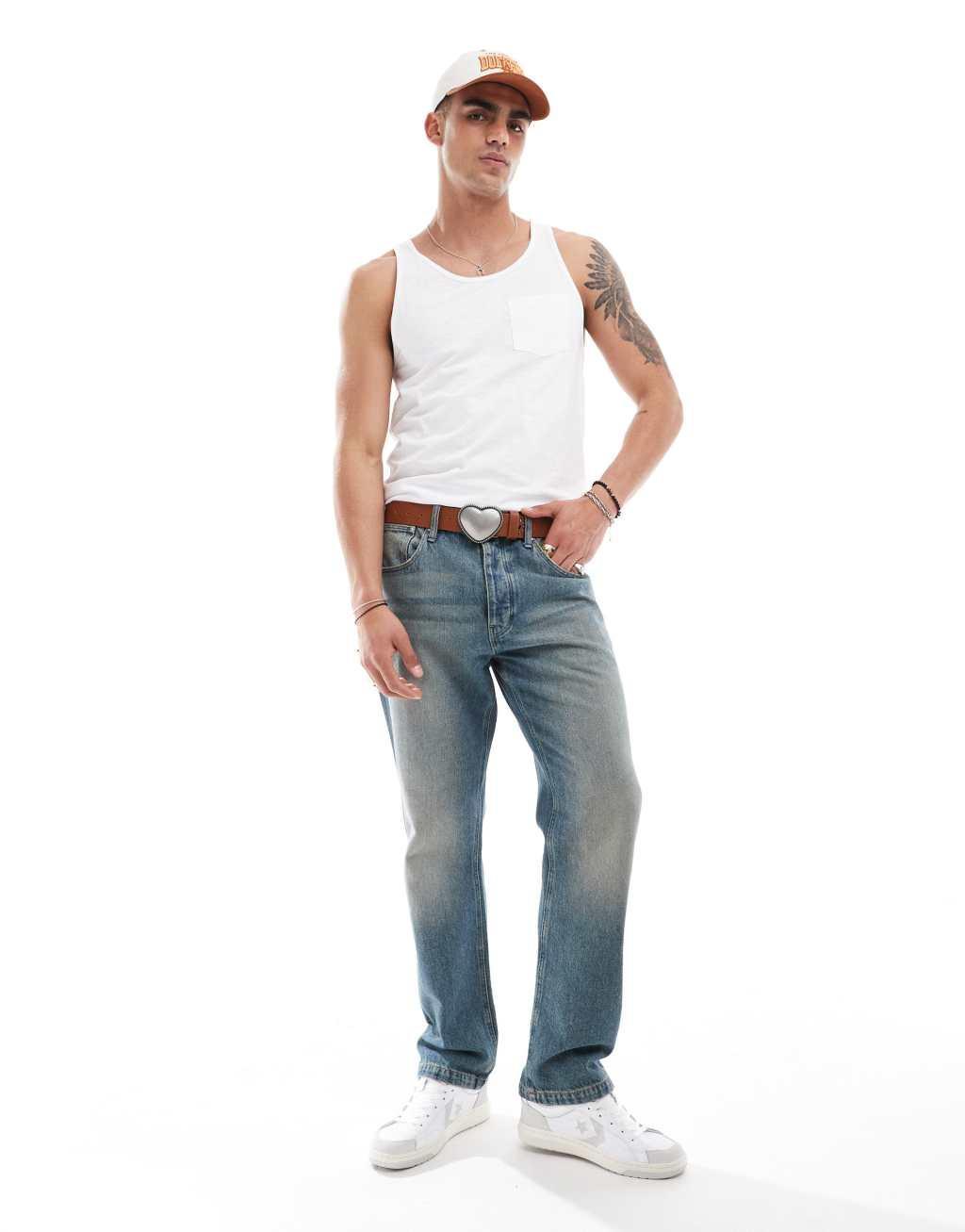 Jack & Jones tank with pocket in white Product Image