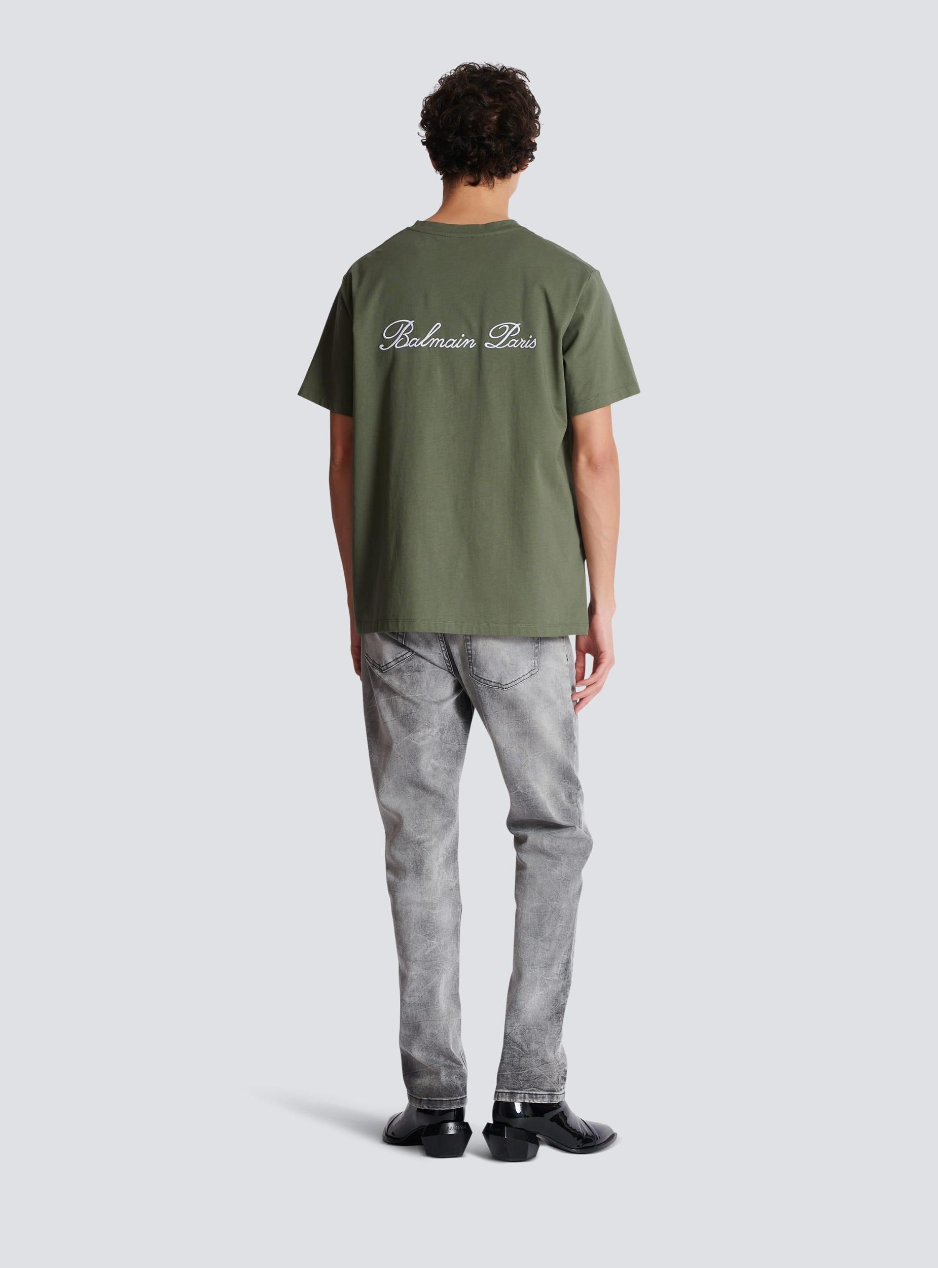 Loose T-shirt with Balmain Signature embroidery Product Image