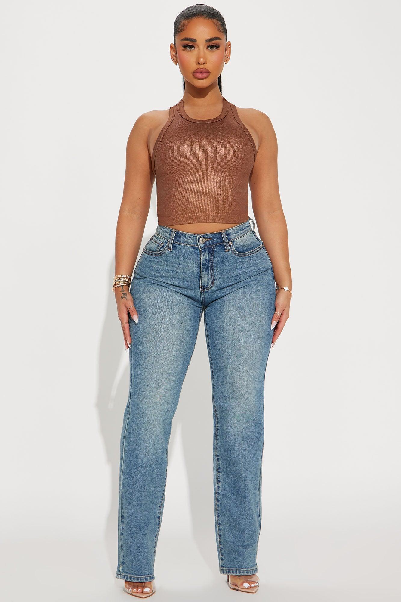 My Whole Heart Straight Leg Jeans - Medium Wash Product Image