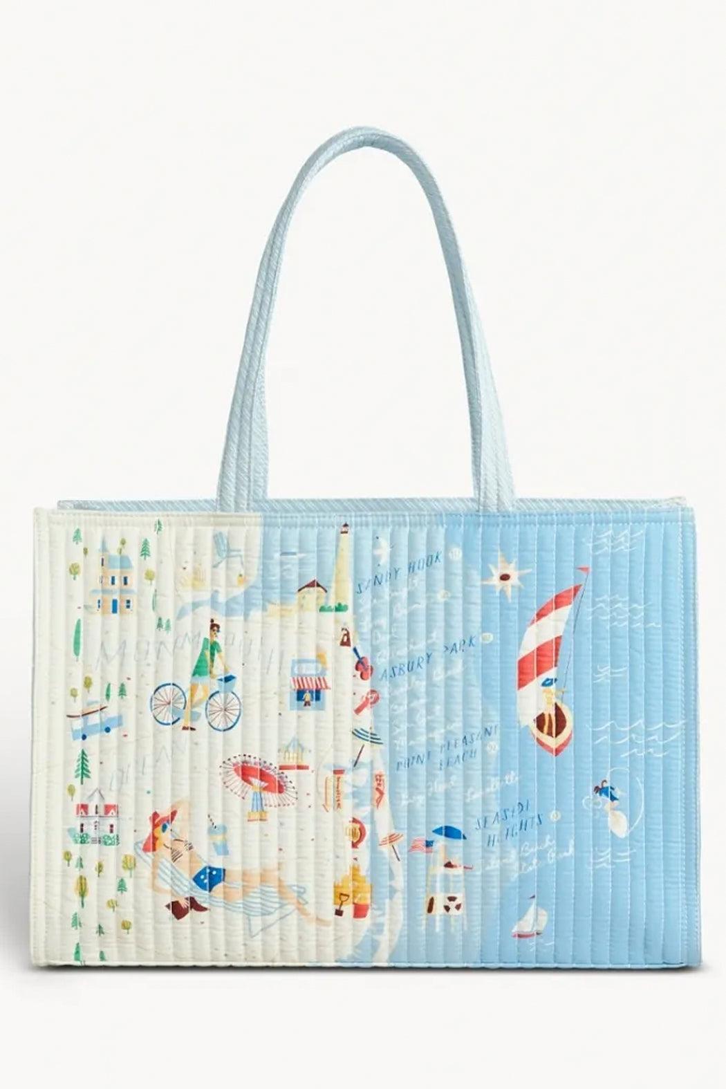 Down the Shore Quilted Zip Tote Product Image