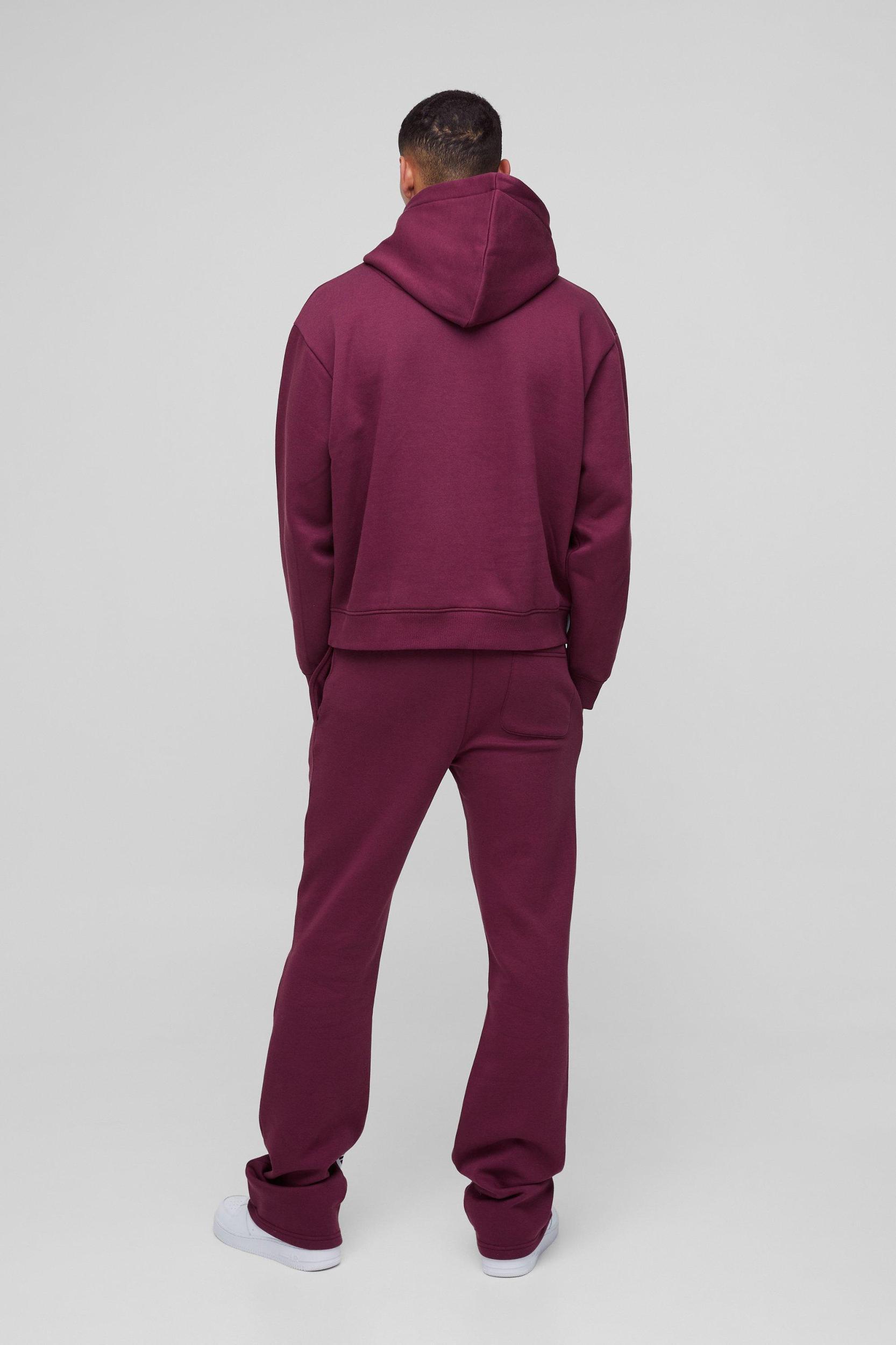Oversized Boxy Printed Flared Tracksuit | boohooMAN USA Product Image