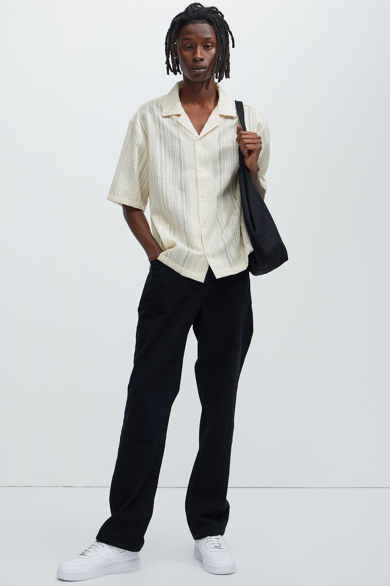 Telford Textured Shirt - Off White Product Image