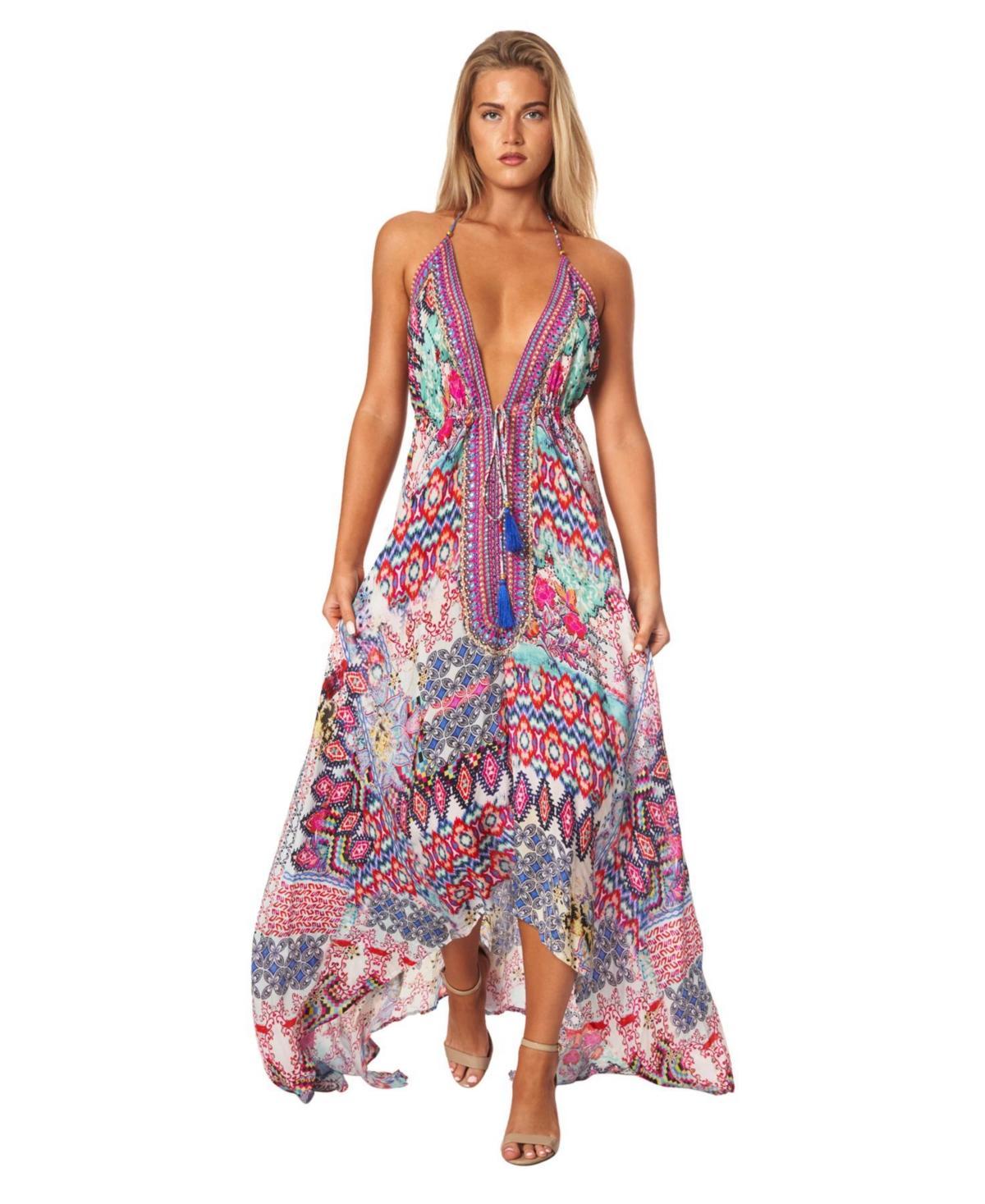 La Moda Clothing Womens Maxi Halterneck Dress Product Image