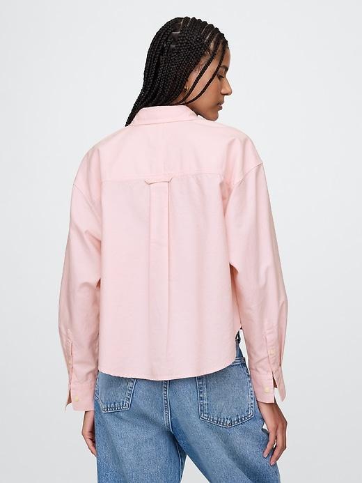 Organic Cotton Oxford Cropped Big Shirt Product Image