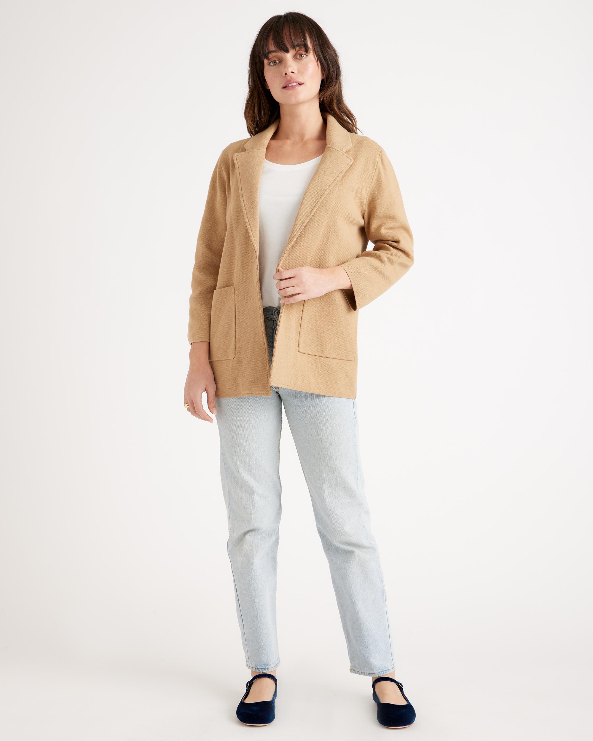 Quince | Women's Knit Blazer Size XL, Organic Cotton Product Image