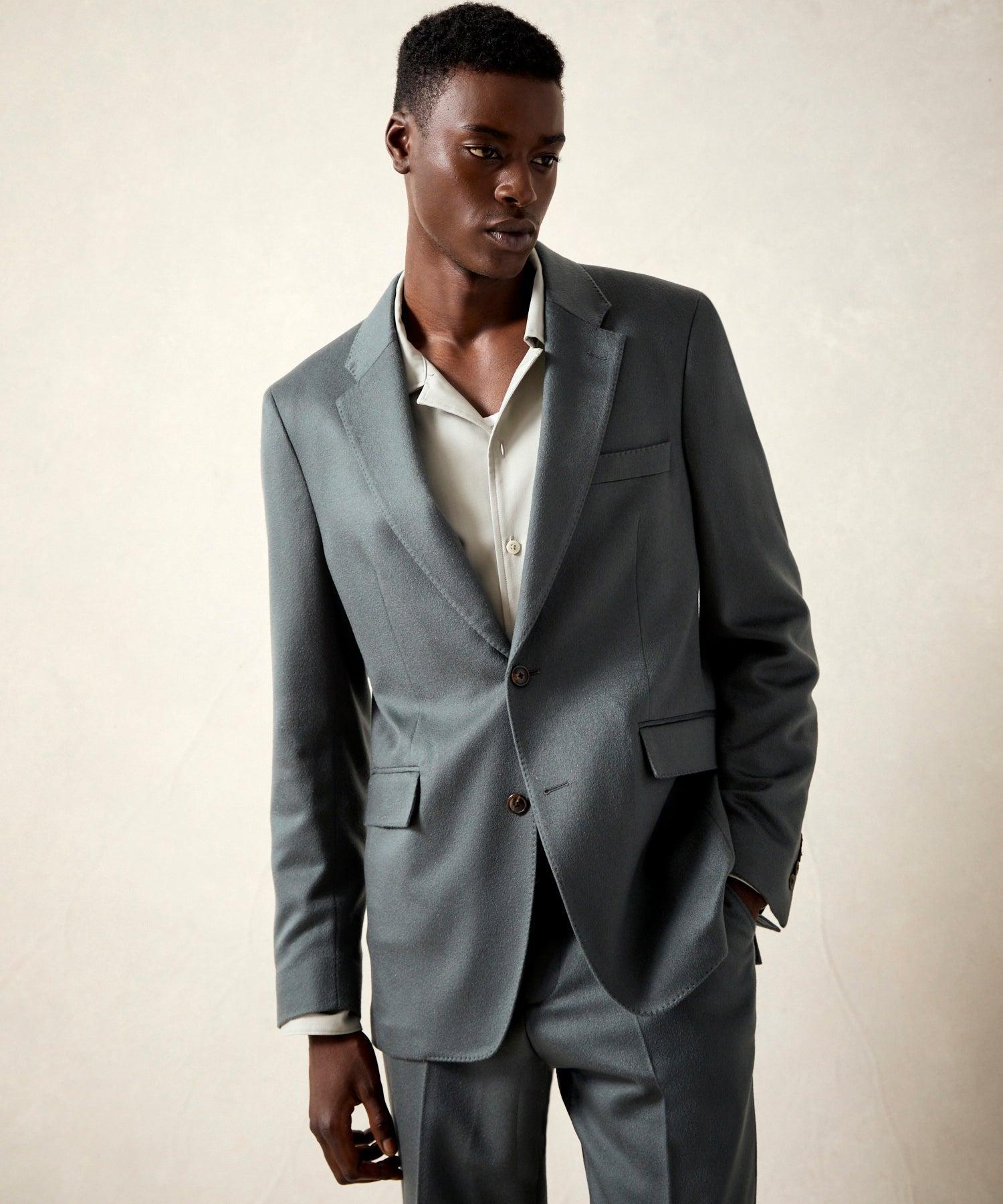 Italian Cashmere Sutton Jacket in Slate Blue Product Image