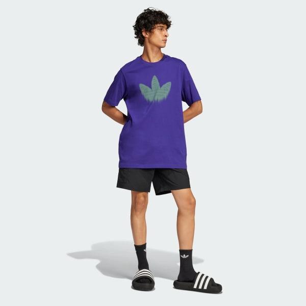 adidas Skeleton Trefoil Tee Collegiate Purple XS Mens Product Image