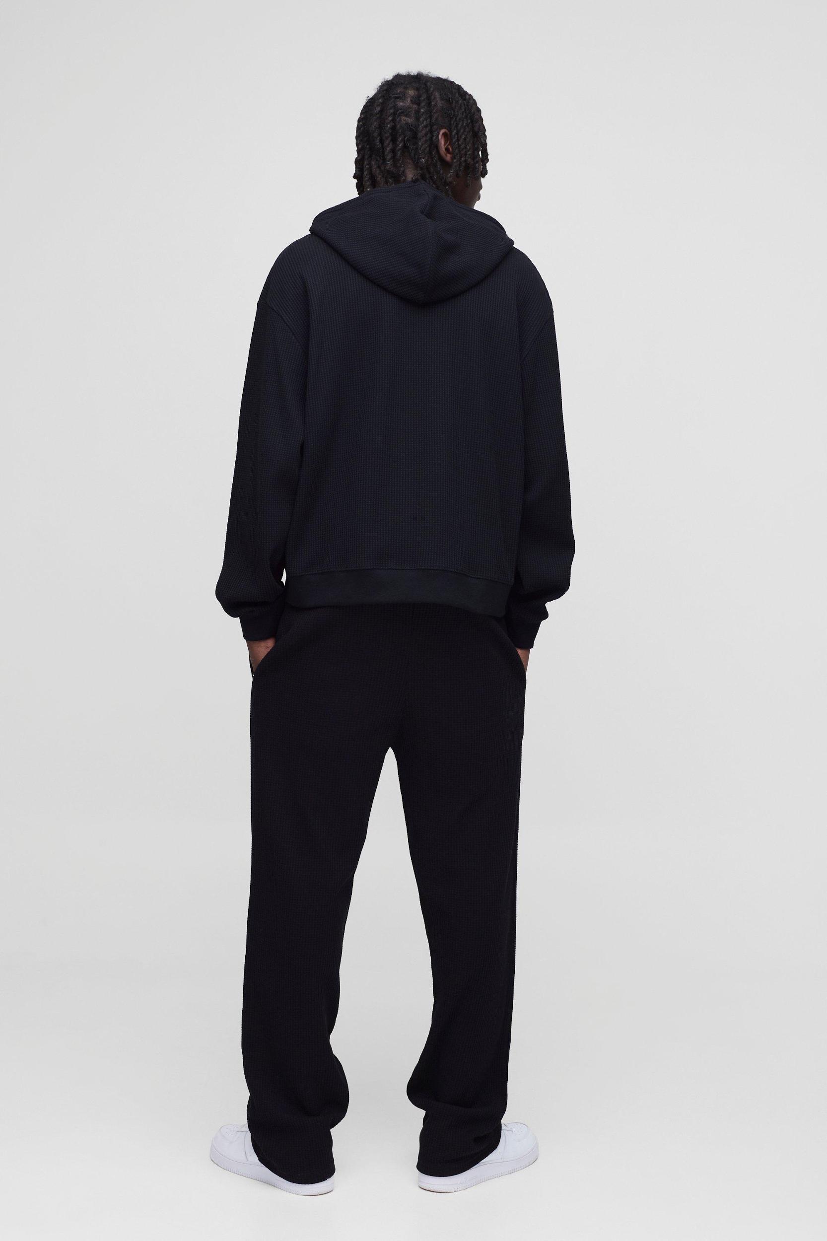 Relaxed Waffle Sweatpants | boohooMAN USA Product Image
