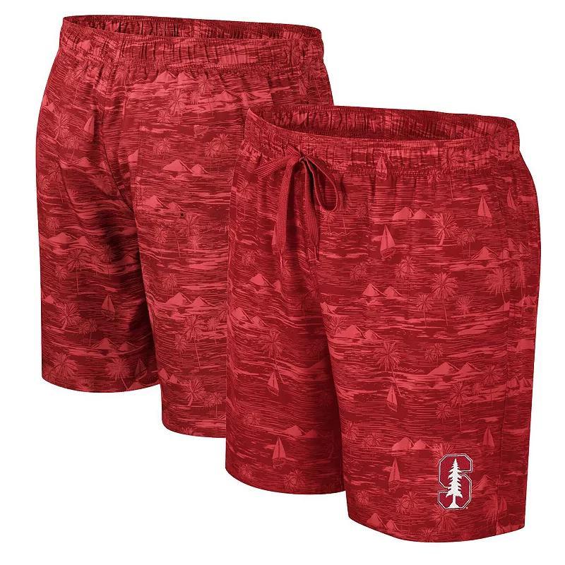 Men's Colosseum Cardinal Iowa State Cyclones Ozark Swim Shorts, Size: XL, Red Product Image