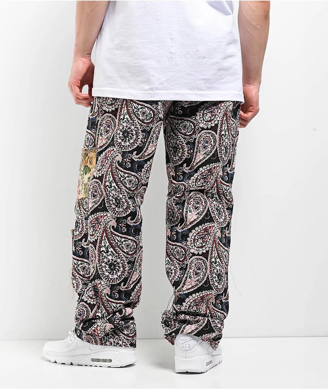 American Stitch Tapestry Multi & Red Cargo Pants Product Image