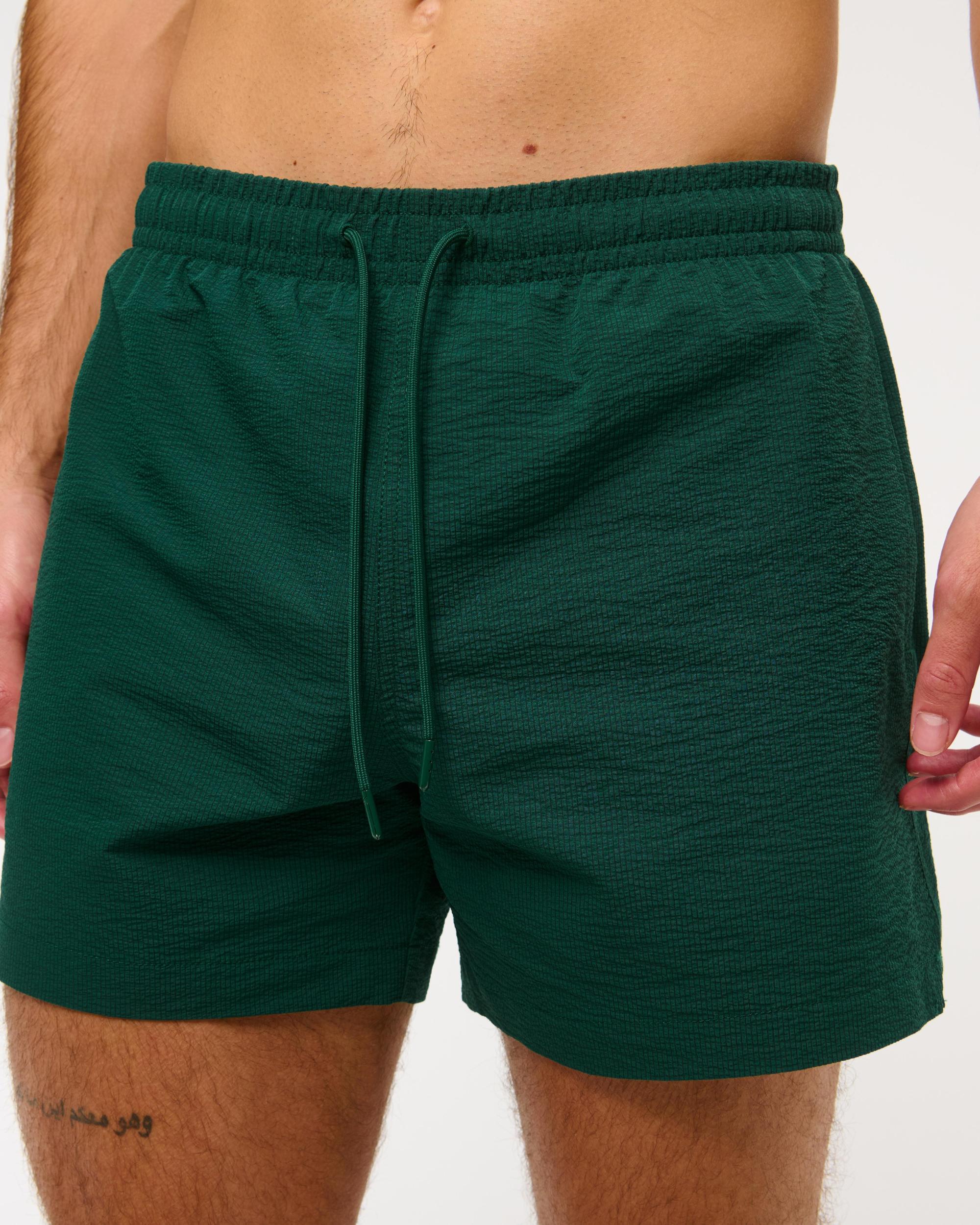 Pull-On Wide Seersucker Swim Trunk Product Image
