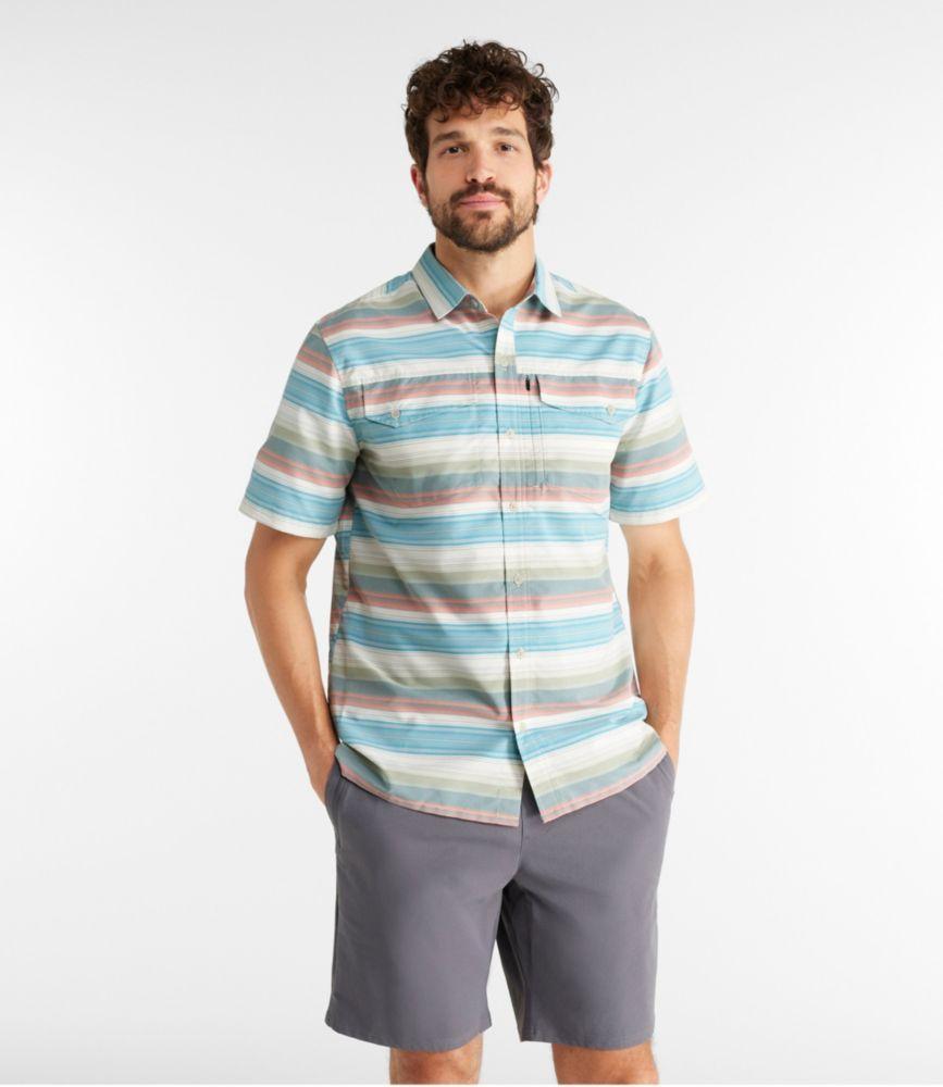 
                            Men's SunSmart® Cool Weave Woven Shirt, Short-Sleeve Stripe
                         Product Image