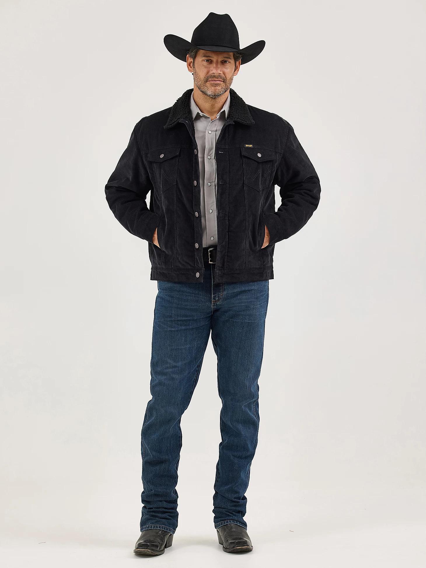 Men's Wrangler® Cowboy Cut® Sherpa Lined Corduroy Jacket | Men's JACKETS & OUTERWEAR | Wrangler® Product Image