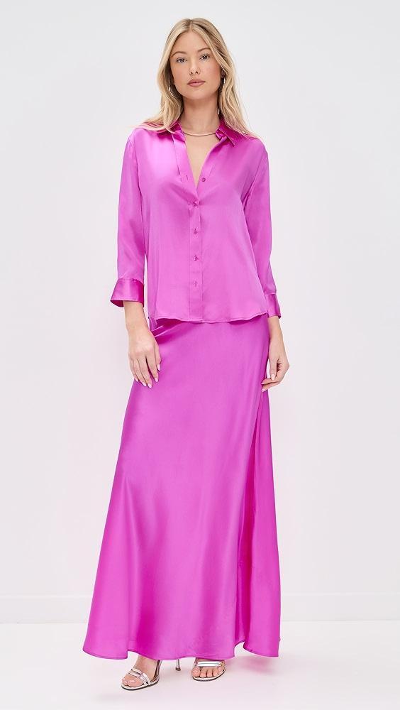 L'AGENCE Dani Silk Blouse | Shopbop Product Image