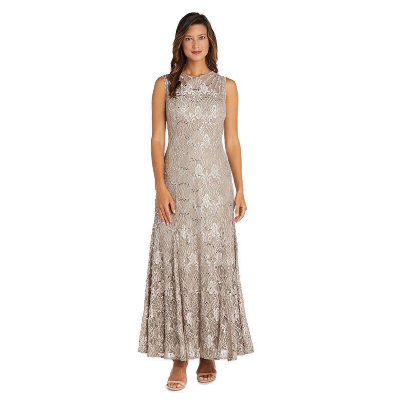 Women's R&M Richards Mermaid Lace Gown, Size: 16, Cadet Product Image