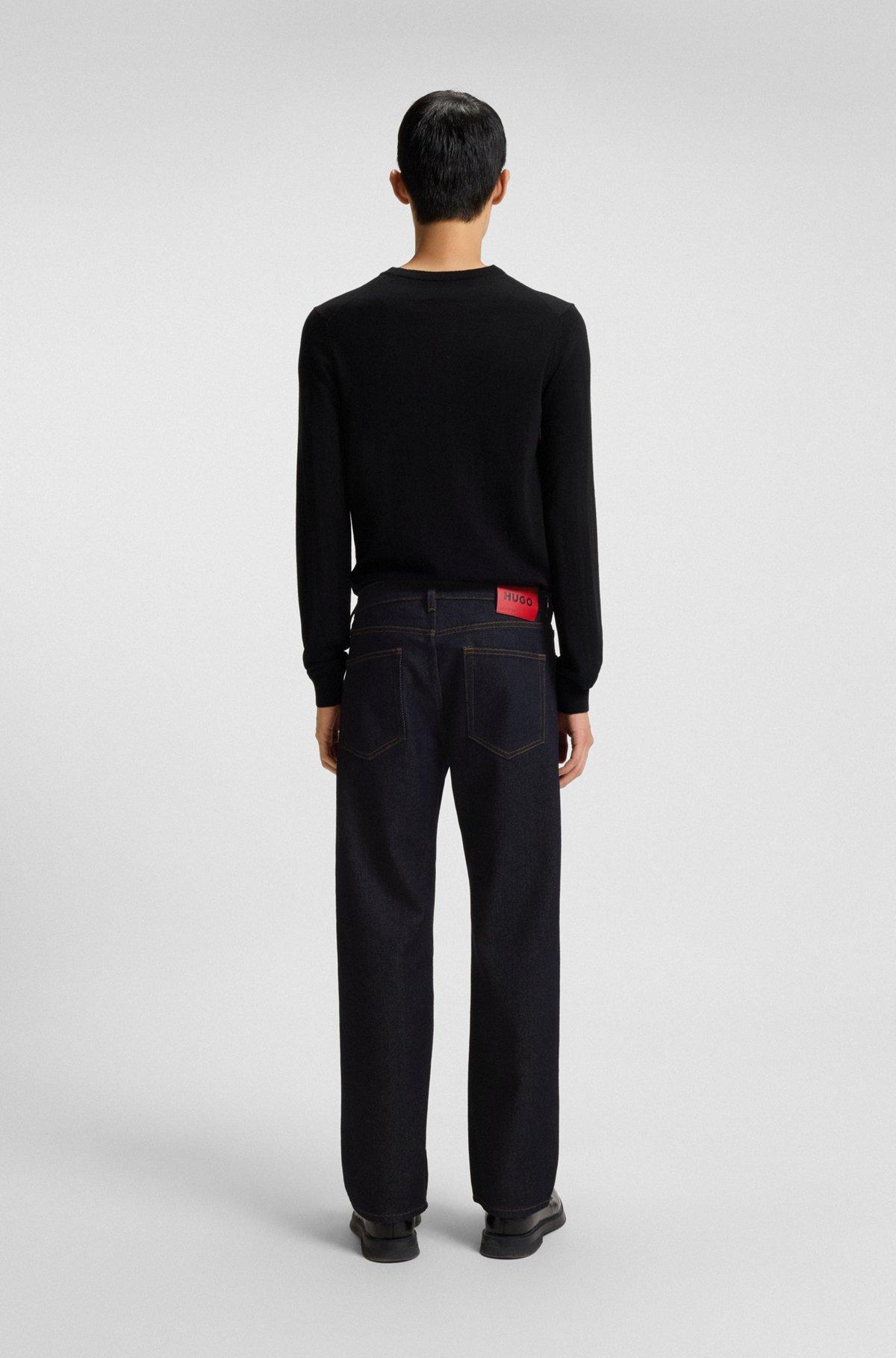 Regular-fit jeans in faded dark-blue denim Product Image