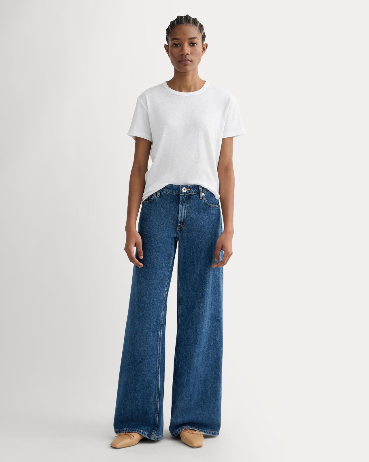 The Box-Cut Tee in Cotton Linen Product Image