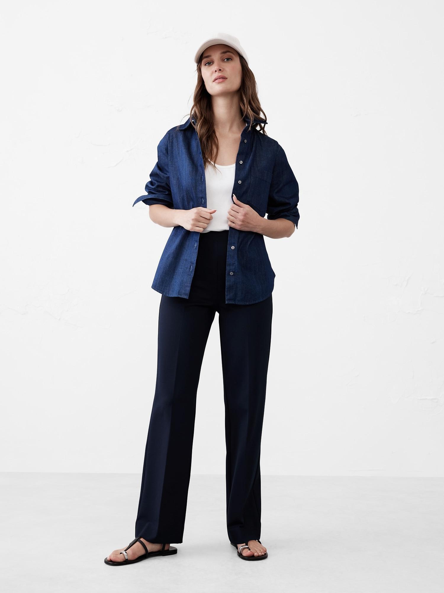 Straight Ponte Pull-On Pant Product Image