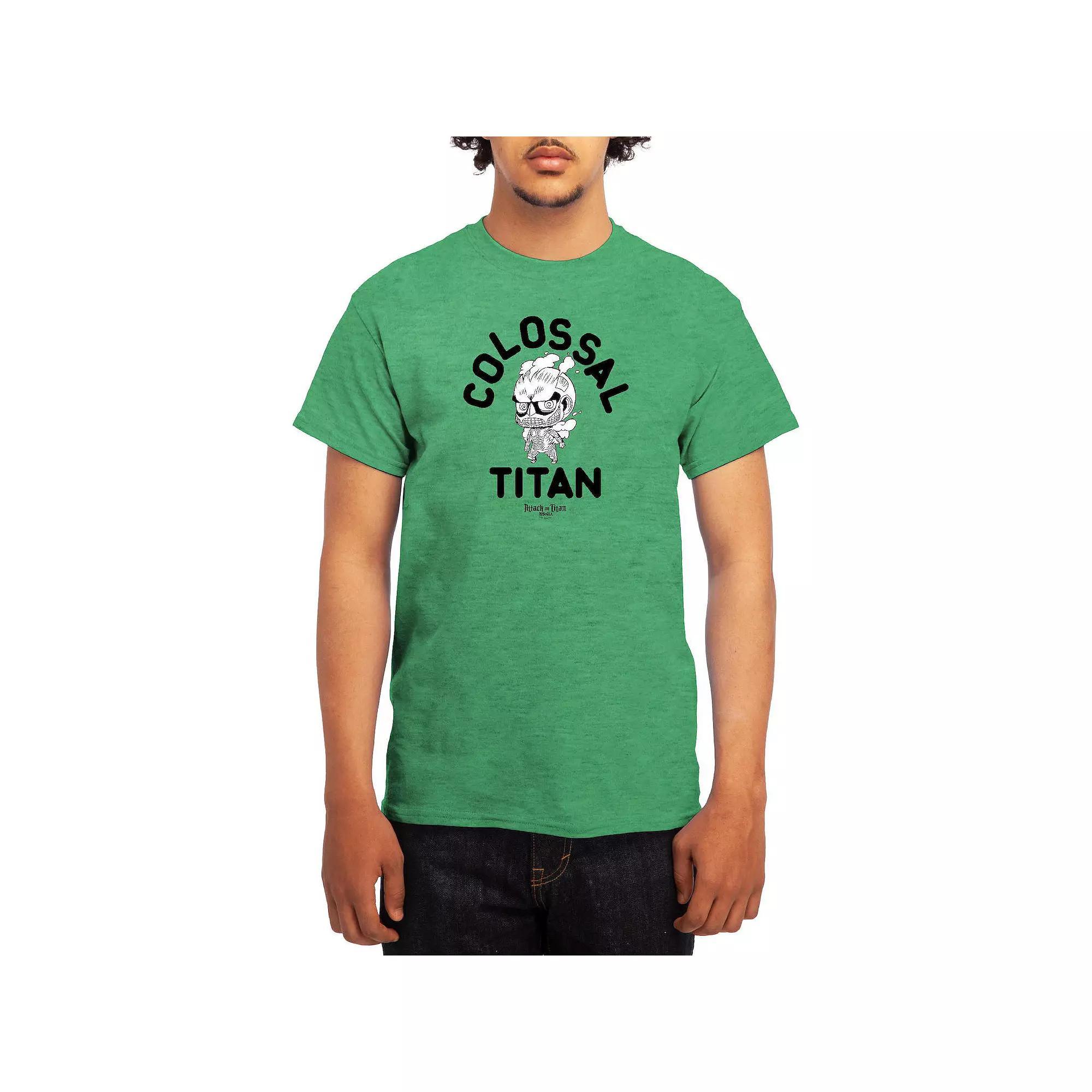 Men's Attack on Titan Eren & Mikasa Tee, Boy's, Size: Small, Green Product Image