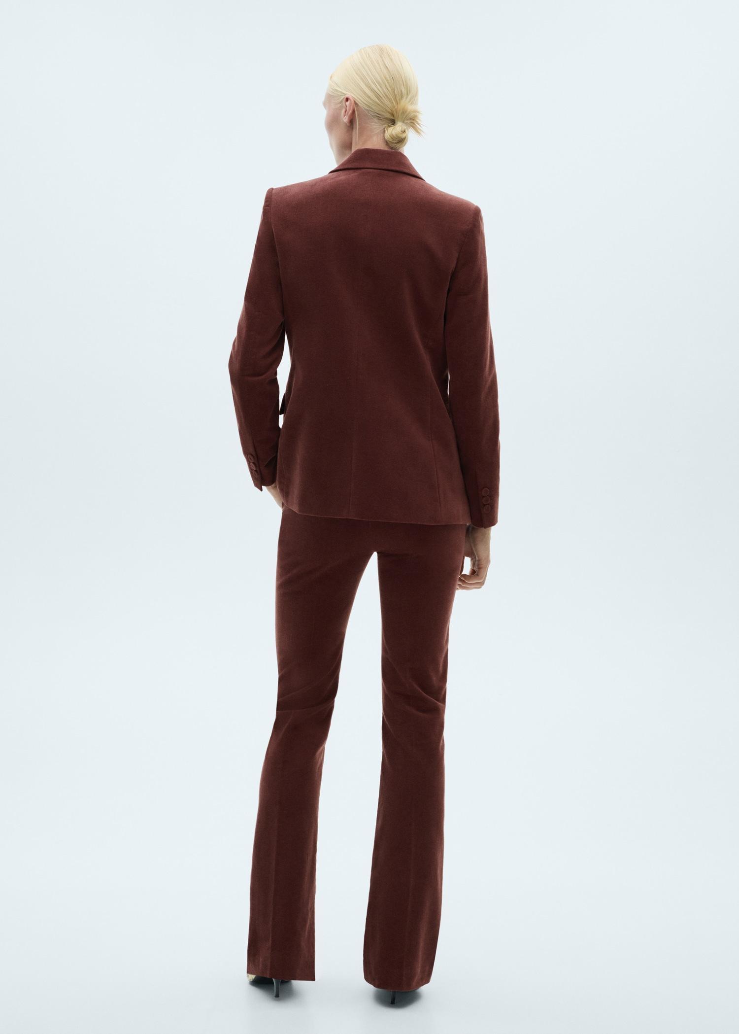 Velvet suit jacket - Women | MANGO USA Product Image