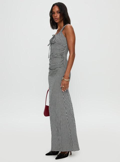 Roundtrip Maxi Dress Black / White Product Image
