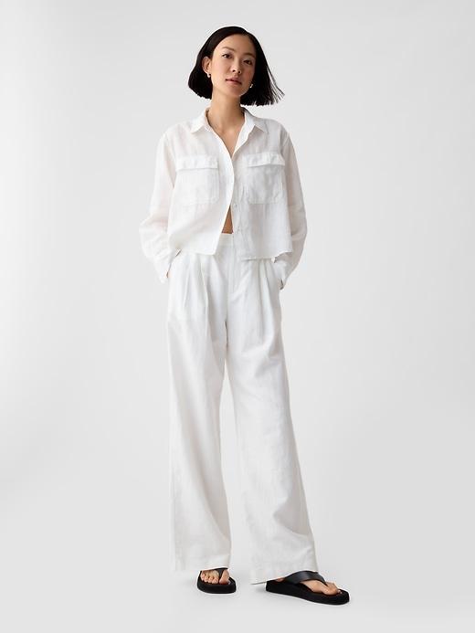 Organic Cotton Poplin Cropped Shirt Product Image