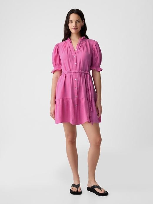 Crinkle Gauze Mini Dress Product Image