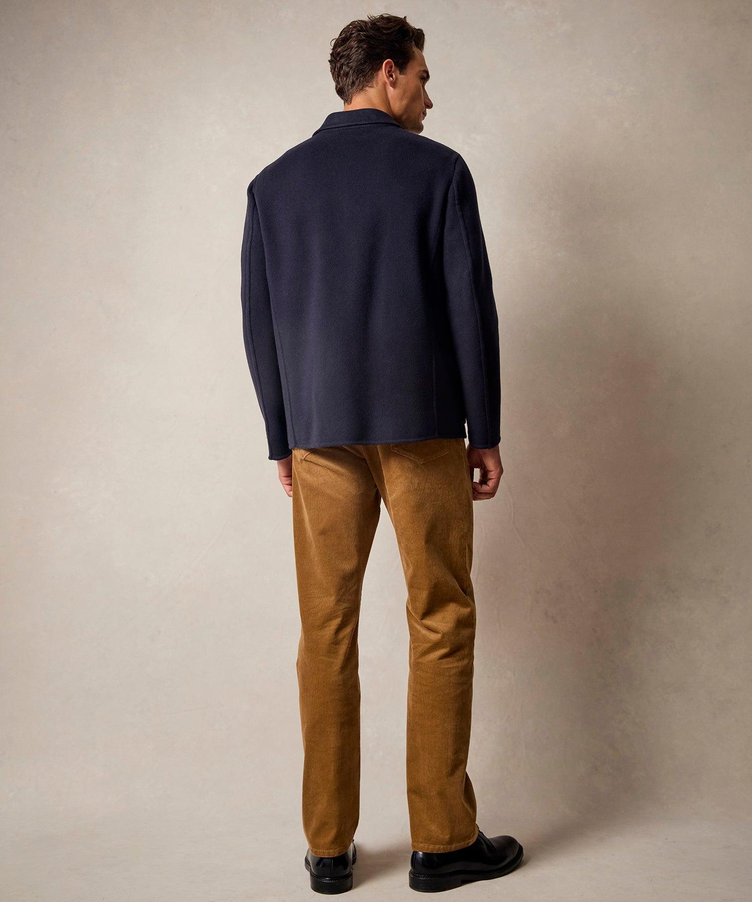 Italian Cashmere Walking Jacket in Navy Product Image