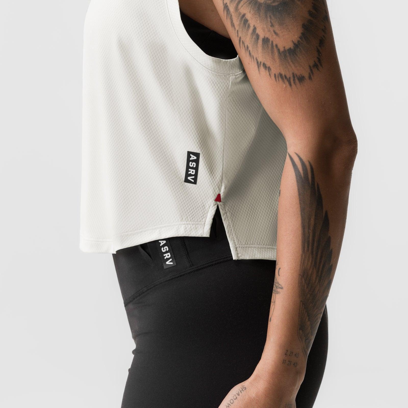 ASRV x Equinox AeroSilver® Cropped Training Tank - Ivory Cream Product Image