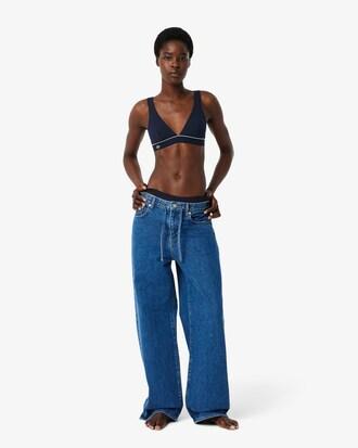 Ribbed Cotton Triangle Bralette Product Image