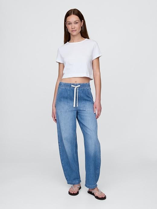 High Rise Easy Barrel Jeans Product Image