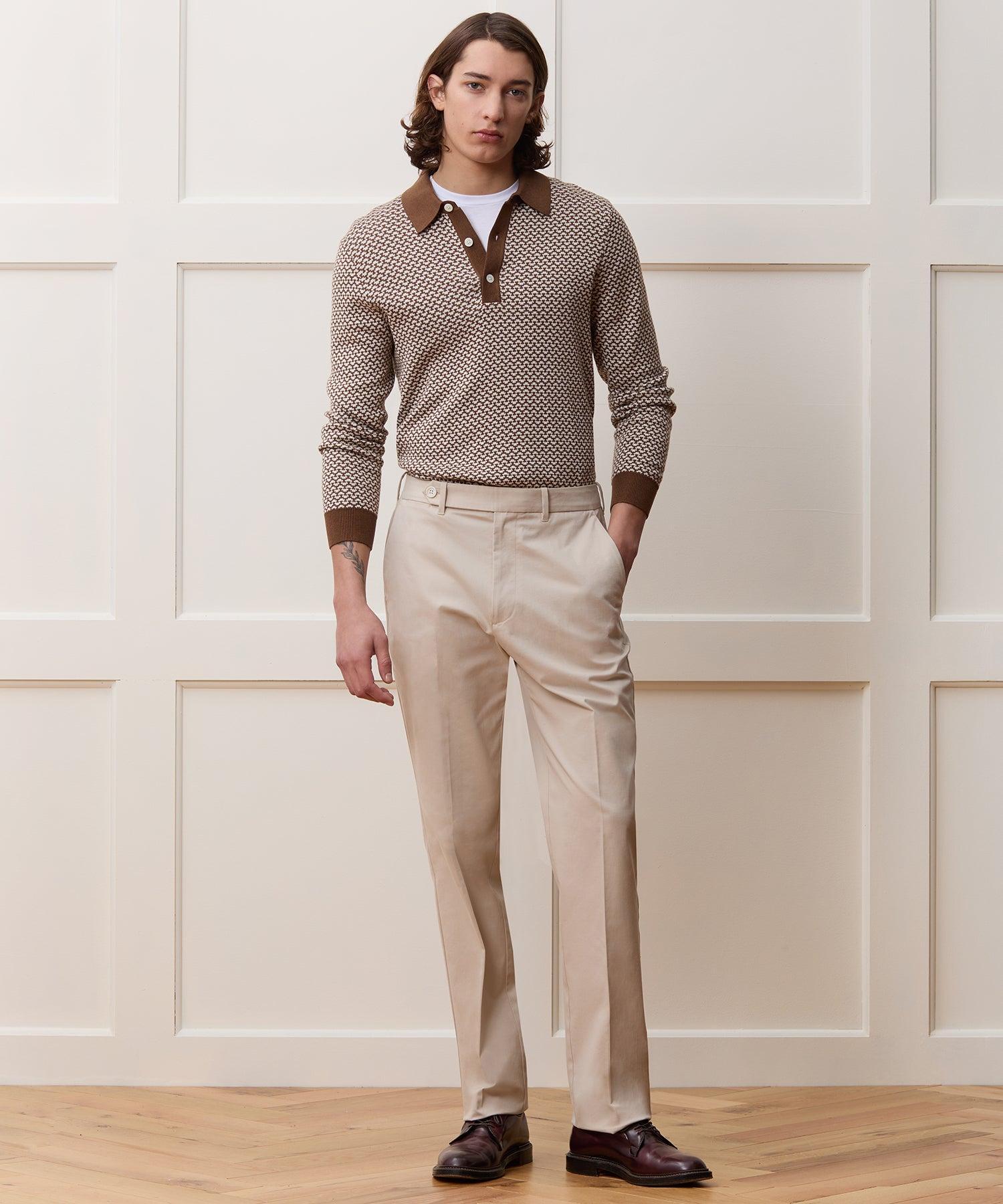 Relaxed Silk-Cotton Sweater Polo Product Image