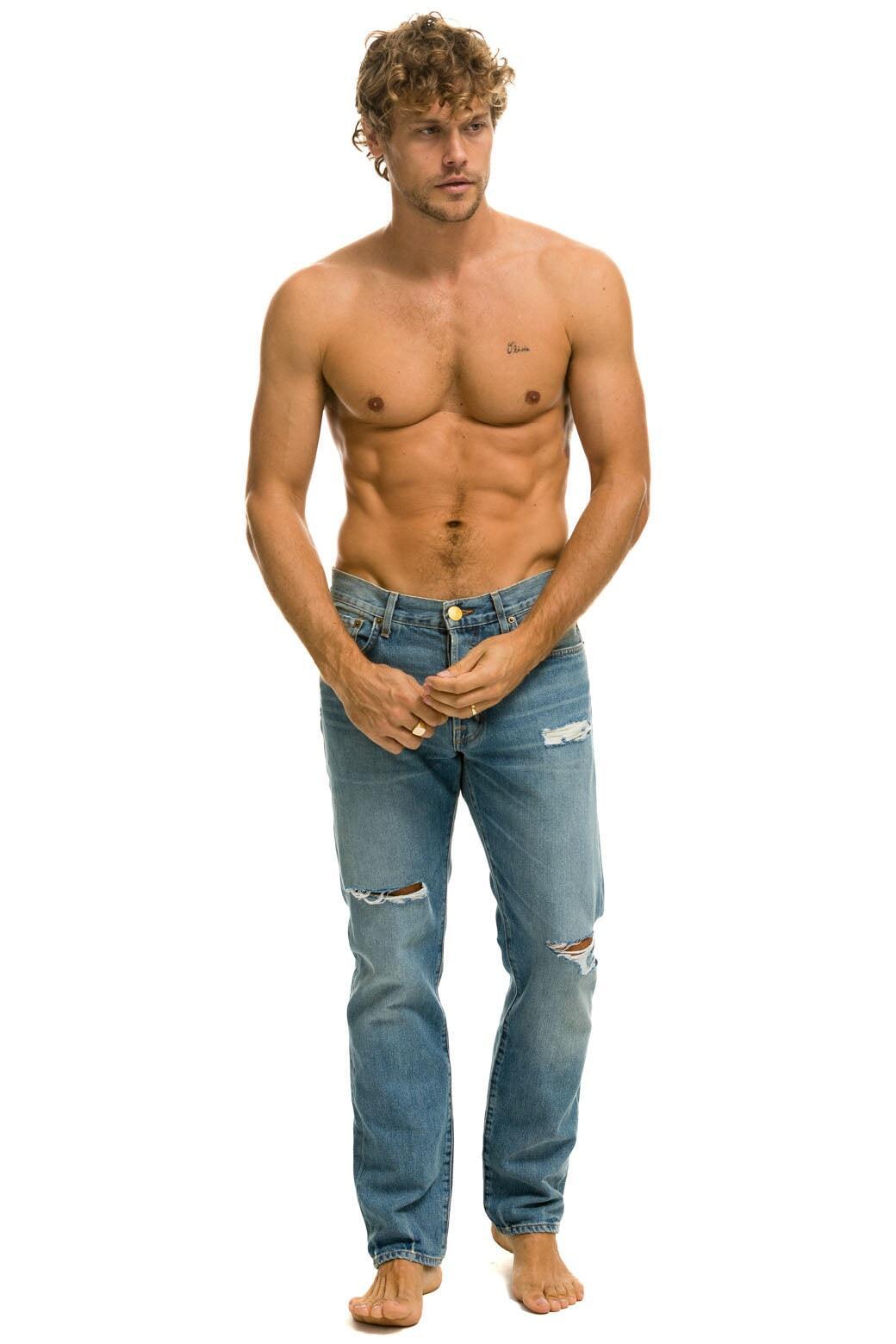 MEN'S CLASSIC STRAIGHT LEG DENIM JEAN - VINTAGE Male Product Image